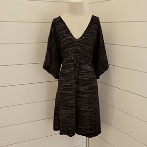 Max Edition large mini dress black with light grey